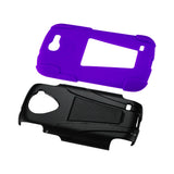 REIKO SAMSUNG GALAXY EXPRESS HYBRID HEAVY DUTY CASE WITH KICKSTAND IN PURPLE BLACK