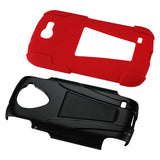 REIKO SAMSUNG GALAXY EXPRESS HYBRID HEAVY DUTY CASE WITH KICKSTAND IN RED BLACK