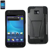 REIKO SAMSUNG GALAXY S2 HYBRID HEAVY DUTY CASE WITH KICKSTAND IN BLACK