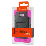 REIKO SAMSUNG GALAXY S2 HYBRID HEAVY DUTY CASE WITH KICKSTAND IN HOT PINK BLACK