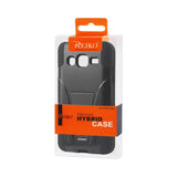 REIKO SAMSUNG ATIV S NEO HYBRID HEAVY DUTY CASE WITH KICKSTAND IN BLACK