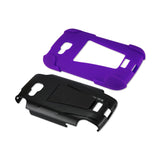 REIKO SAMSUNG ATIV ODYSSEY HYBRID HEAVY DUTY CASE WITH KICKSTAND IN BLACK PURPLE