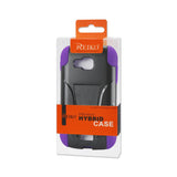 REIKO SAMSUNG ATIV ODYSSEY HYBRID HEAVY DUTY CASE WITH KICKSTAND IN BLACK PURPLE