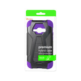 REIKO SAMSUNG GALAXY J1 (2016) HYBRID HEAVY DUTY CASE WITH KICKSTAND IN PURPLE BLACK