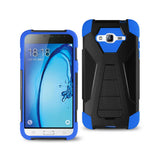REIKO SAMSUNG GALAXY J3 HYBRID HEAVY DUTY CASE WITH KICKSTAND IN NAVY BLACK