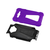 REIKO SAMSUNG GALAXY J7 (2016) HYBRID HEAVY DUTY CASE WITH KICKSTAND IN PURPLE BLACK