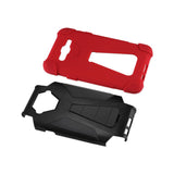 REIKO SAMSUNG GALAXY J7 (2016) HYBRID HEAVY DUTY CASE WITH KICKSTAND IN RED BLACK