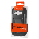 REIKO SAMSUNG GALAXY RING HYBRID HEAVY DUTY CASE WITH KICKSTAND IN BLACK