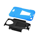 REIKO SAMSUNG GALAXY NOTE 2 HYBRID HEAVY DUTY CASE WITH KICKSTAND IN BLACK NAVY