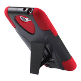 REIKO SAMSUNG GALAXY NOTE 2 HYBRID HEAVY DUTY CASE WITH KICKSTAND IN BLACK RED