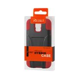 REIKO SAMSUNG GALAXY S5 HYBRID HEAVY DUTY CASE WITH KICKSTAND IN RED BLACK