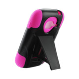REIKO SAMSUNG GALAXY CENTURA HYBRID HEAVY DUTY CASE WITH KICKSTAND IN HOT PINK BLACK