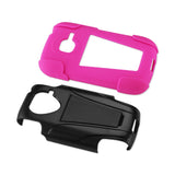 REIKO SAMSUNG GALAXY CENTURA HYBRID HEAVY DUTY CASE WITH KICKSTAND IN HOT PINK BLACK