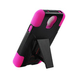 REIKO SAMSUNG ATIV SE HYBRID HEAVY DUTY CASE WITH KICKSTAND IN HOT PINK BLACK
