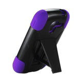 REIKO SAMSUNG GALAXY EXHIBIT HYBRID HEAVY DUTY CASE WITH KICKSTAND IN PURPLE BLACK