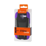 REIKO SAMSUNG GALAXY EXHIBIT HYBRID HEAVY DUTY CASE WITH KICKSTAND IN PURPLE BLACK