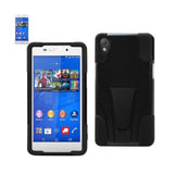REIKO SONY XPERIA Z3V HYBRID HEAVY DUTY CASE WITH KICKSTAND IN BLACK
