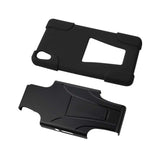 REIKO SONY XPERIA Z3V HYBRID HEAVY DUTY CASE WITH KICKSTAND IN BLACK