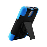 REIKO ZTE ENGAGE MT HYBRID HEAVY DUTY CASE WITH KICKSTAND IN NAVY BLACK