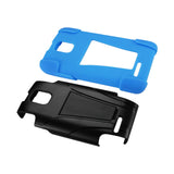 REIKO ZTE ENGAGE MT HYBRID HEAVY DUTY CASE WITH KICKSTAND IN NAVY BLACK