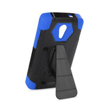 REIKO ZTE N817 HYBRID HEAVY DUTY CASE WITH KICKSTAND IN NAVY BLACK