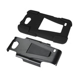 REIKO ZTE SPEED HYBRID HEAVY DUTY CASE WITH KICKSTAND IN BLACK