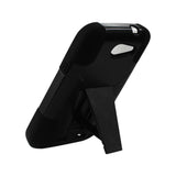 REIKO ZTE WARP SYNC HYBRID HEAVY DUTY CASE WITH KICKSTAND IN BLACK