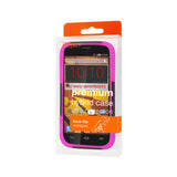 REIKO ZTE WARP SYNC HYBRID HEAVY DUTY CASE WITH KICKSTAND IN HOT PINK BLACK