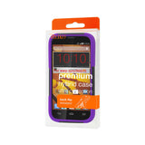 REIKO ZTE WARP SYNC HYBRID HEAVY DUTY CASE WITH KICKSTAND IN PURPLE BLACK