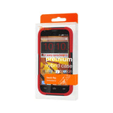 REIKO ZTE WARP SYNC HYBRID HEAVY DUTY CASE WITH KICKSTAND IN RED BLACK