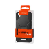 REIKO ZTE MAX HYBRID HEAVY DUTY CASE WITH KICKSTAND IN BLACK