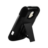 REIKO ZTE SONATA 4G HYBRID HEAVY DUTY CASE WITH KICKSTAND IN BLACK