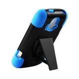 REIKO ZTE SONATA 4G HYBRID HEAVY DUTY CASE WITH KICKSTAND IN NAVY BLACK