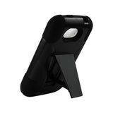 REIKO ZTE SAVVY HYBRID HEAVY DUTY CASE WITH KICKSTAND IN BLACK