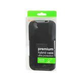 REIKO ZTE GRAND X HYBRID HEAVY DUTY CASE WITH KICKSTAND IN BLACK