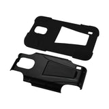 REIKO ZTE SOLAR HYBRID HEAVY DUTY CASE WITH KICKSTAND IN BLACK