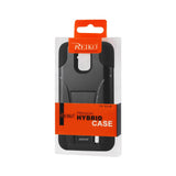 REIKO ZTE SOLAR HYBRID HEAVY DUTY CASE WITH KICKSTAND IN BLACK