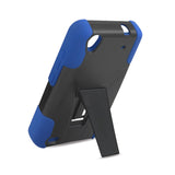 REIKO ZTE QUARTZ HYBRID HEAVY DUTY CASE WITH KICKSTAND IN NAVY BLACK