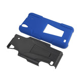 REIKO ZTE QUARTZ HYBRID HEAVY DUTY CASE WITH KICKSTAND IN NAVY BLACK