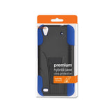 REIKO ZTE QUARTZ HYBRID HEAVY DUTY CASE WITH KICKSTAND IN NAVY BLACK
