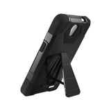 REIKO ZTE CHAPEL HYBRID HEAVY DUTY CASE WITH KICKSTAND IN BLACK