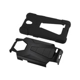 REIKO ZTE CHAPEL HYBRID HEAVY DUTY CASE WITH KICKSTAND IN BLACK