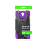 REIKO ZTE CHAPEL HYBRID HEAVY DUTY CASE WITH KICKSTAND IN PURPLE BLACK