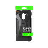 REIKO ZTE GRAND X MAX 2 HYBRID HEAVY DUTY CASE WITH KICKSTAND IN BLACK