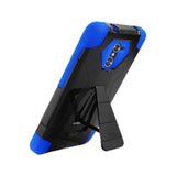 REIKO ZTE GRAND X MAX 2 HYBRID HEAVY DUTY CASE WITH KICKSTAND IN NAVY BLACK