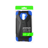 REIKO ZTE GRAND X MAX 2 HYBRID HEAVY DUTY CASE WITH KICKSTAND IN NAVY BLACK