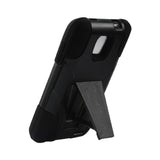 REIKO ZTE Z998 HYBRID HEAVY DUTY CASE WITH KICKSTAND IN BLACK
