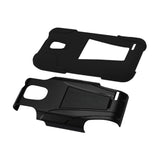 REIKO ZTE Z998 HYBRID HEAVY DUTY CASE WITH KICKSTAND IN BLACK