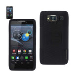 REIKO MOTOROLA RAZR HD HYBRID CASE WITH HORIZONTAL KICKSTAND IN BLACK