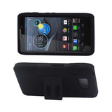 REIKO MOTOROLA RAZR HD HYBRID CASE WITH HORIZONTAL KICKSTAND IN BLACK